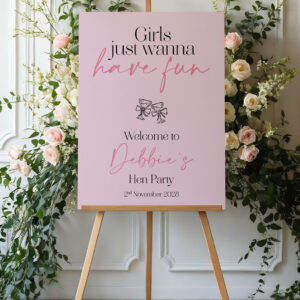 Hen Party Welcome Sign Girls Wanna Have Fun