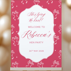 Hen Party Welcome Sign with Bows