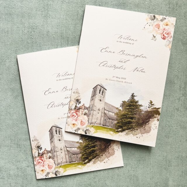 Beautiful ceremony booklets made for Emma and Christopher's wedding last Friday. ❤️

Our wedding ceremony booklets are thoughtfully designed to reflect your theme and tone of the wedding, from elegant and classic to modern and fun. It becomes part of the overall aesthetic and adds a touch of personalisation to the wedding decor. You can order yours via the website, I've so many styles and options to choose from. And if ou are looking for something bespoke made, get in touch with me via e-mail or DM.

#weddinginspiration #weddingstationery #weddingbooklets
#massbooklet #weddingstationerydesign #weddingideas #customweddingstationery #irishwedding
#irishweddingplanner 
#weddingbooklets 
#ceremonybooklet 
#watercolourinvitations